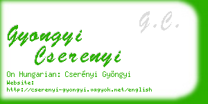 gyongyi cserenyi business card