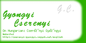 gyongyi cserenyi business card